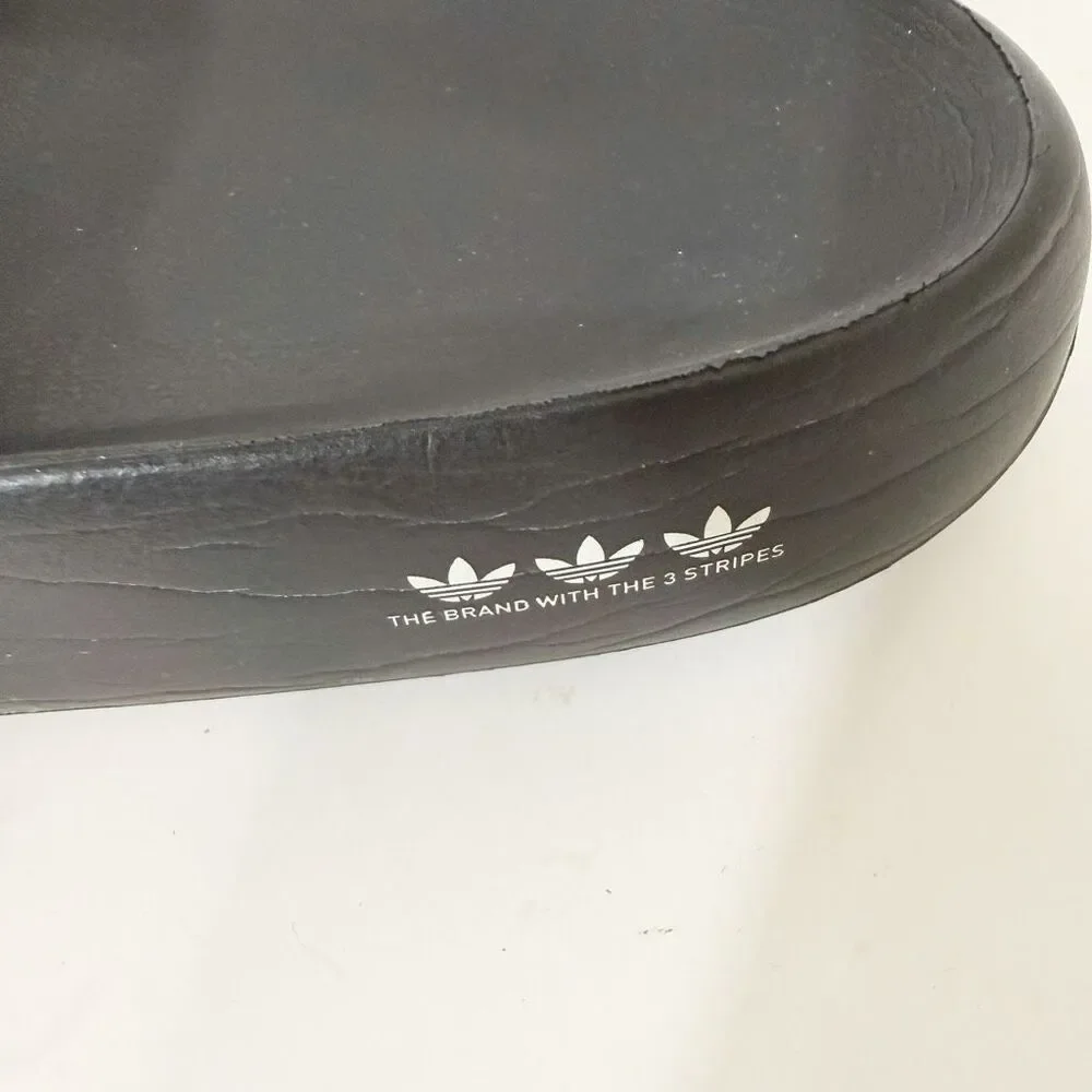 Adidas Men Adilette Ayoon Black Lightweight Eva Foam Comfort Slide Sandal Size 9